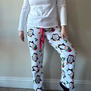 Fleece Penguin Pajama Pants